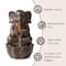 Glitzhome® 21.75" Zen-Style LED 2-Tier Elephant Outdoor Fountain